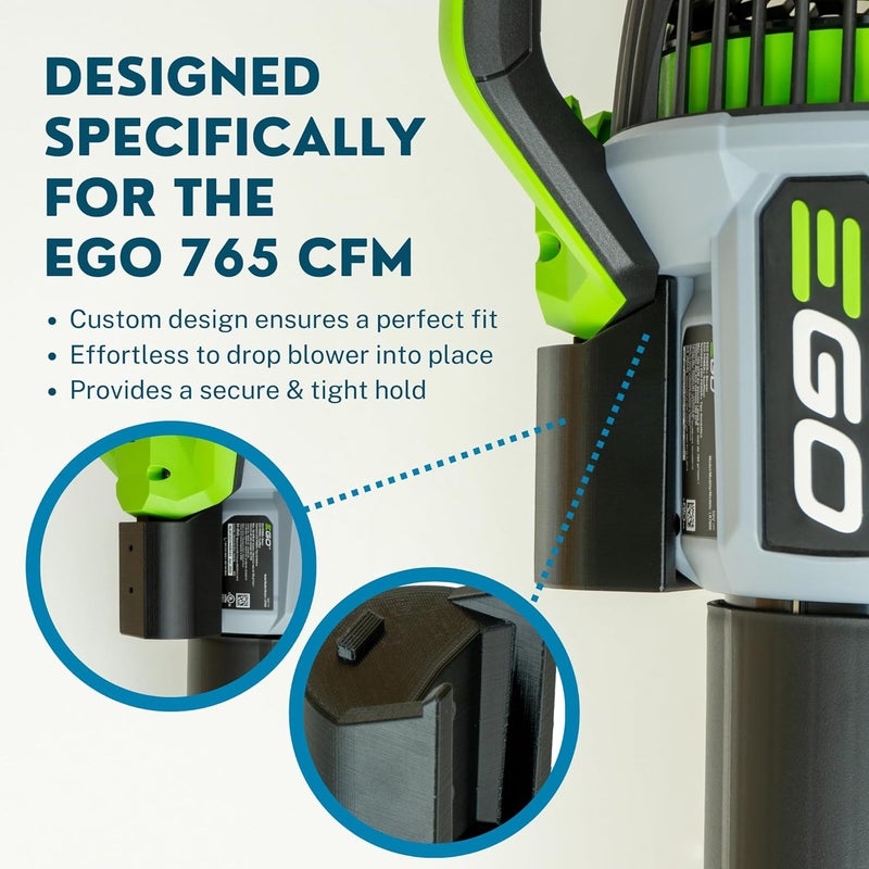 matterform Wall Mount Hanger for EGO 765 CFM Power+ LB7654 & LB7650 Leaf Blower | Hook & Holder for Garage & Shed Organization - Image 3